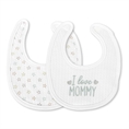Newborn bib NATURAL 2pcs with velcro UNI